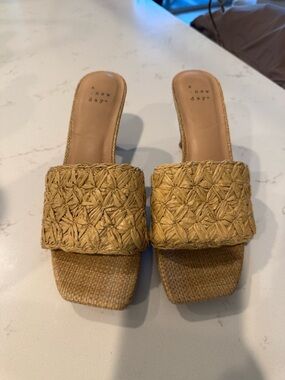 a new day Ayla Tan Woven Heeled Sandals